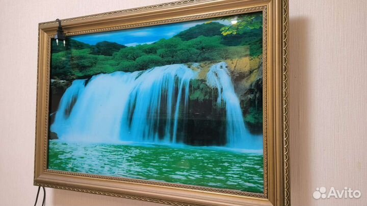 Картина с подсветкой и звуком водопада