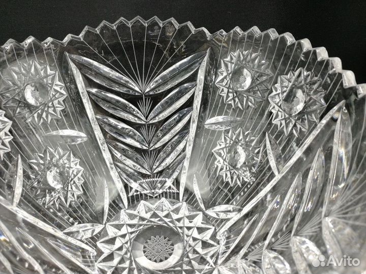 Большая ваза конфетница 23*14 см Хрусталь