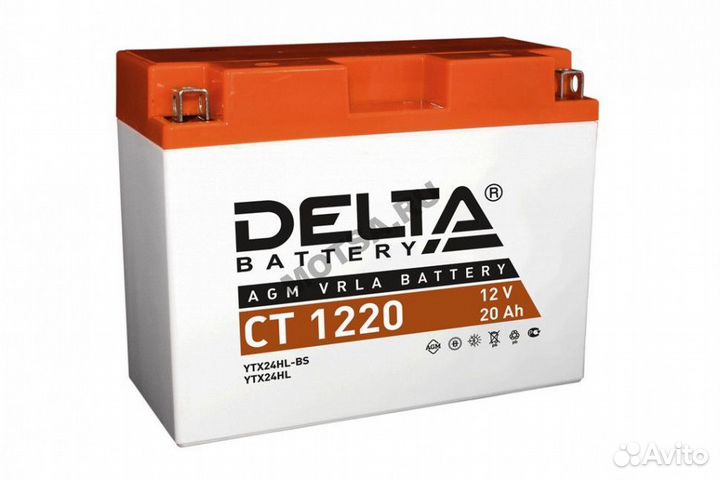 Аккумулятор 12В20Ач delta CT1220 (Y50-N18L-A3) (ки