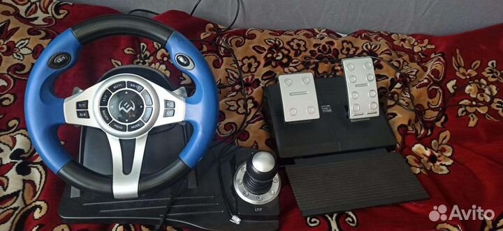 Игровой руль с педалями для пк