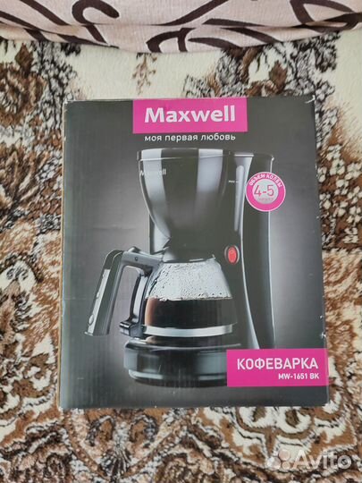 Кофеварка maxwell MW-1651 BK Новый