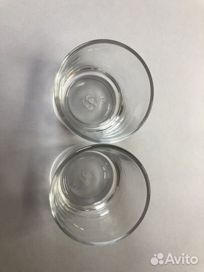 Набор стеклянных полсвечников 2шт