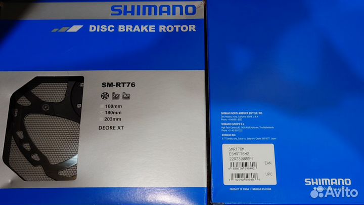 Тормозной диск Shimano XT SM-RT76 180мм
