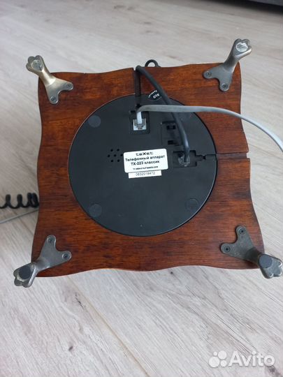 Ретро телефон (натуральное дерево, бронза)