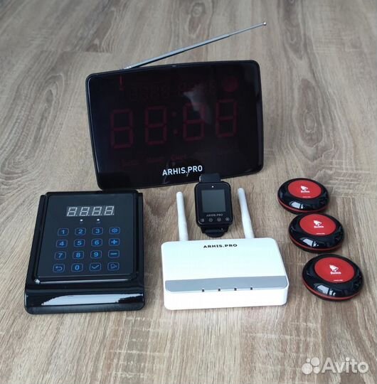 Кнопка вызова персонала, часы, табло, пуль, репите