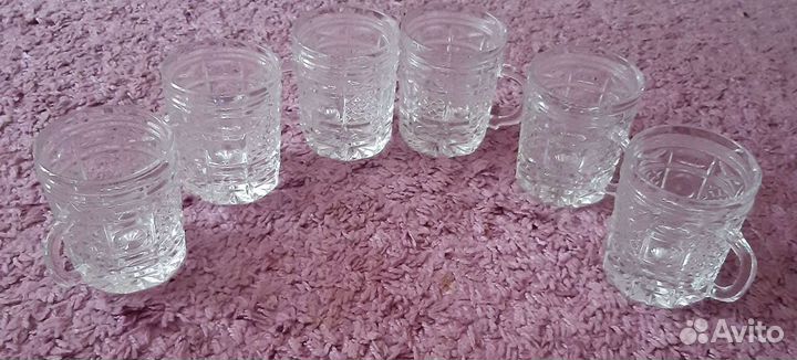Кружки хрустальные большие СССР 6 шт
