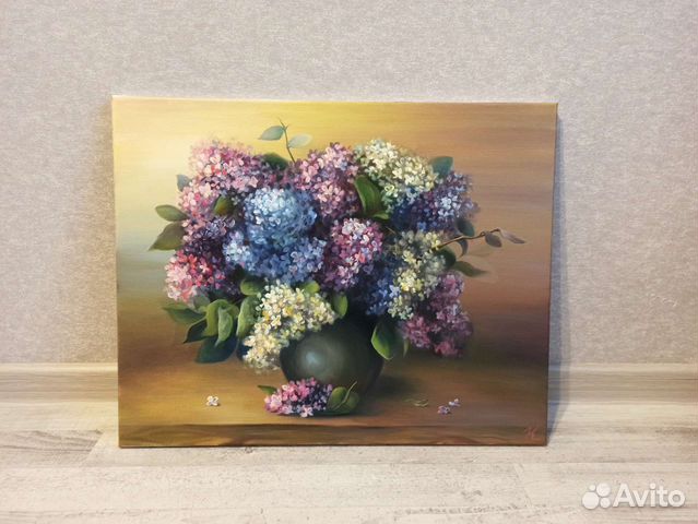 Картина маслом на холсте цветы