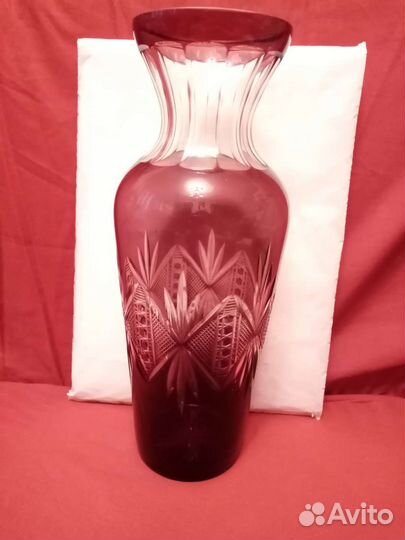 Ваза, марганцевое стекло СССР