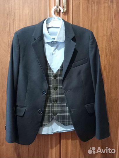 Школьный костюм для мальчика 134 синий