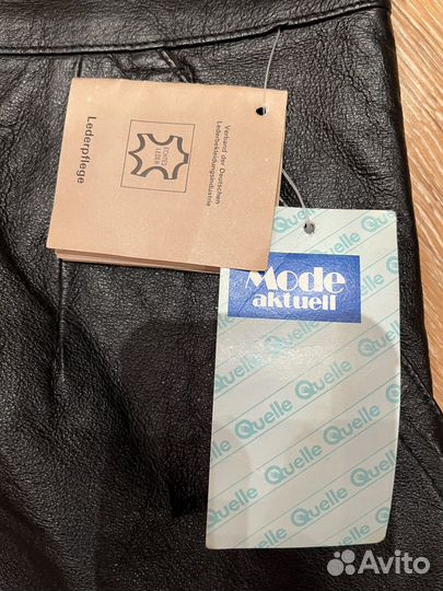 Кожаная юбка натуральная Quelle винтаж новая