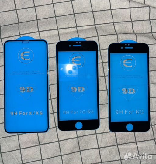 Защитные стёкла на iPhone 6,7,8,10,12