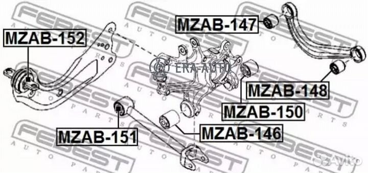 Febest mzab-151 Сайлентблок задн тяги mazda CX-5 K