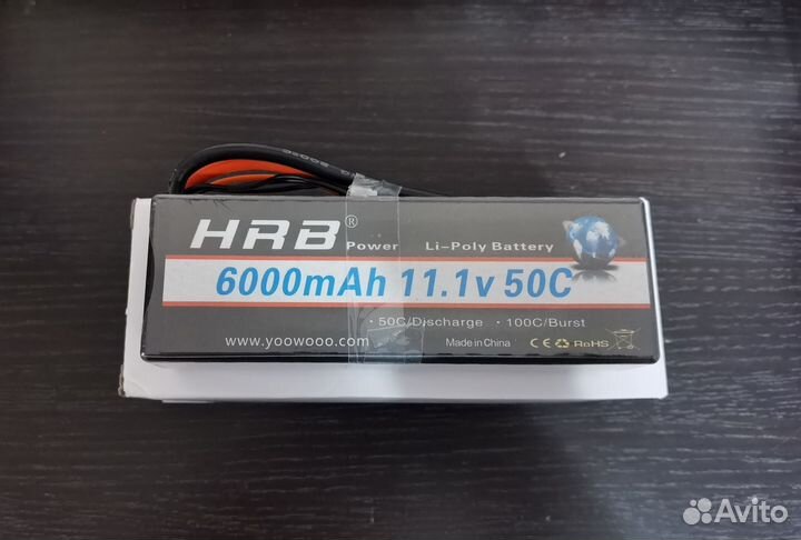Аккумулятор HRB 3S 11,1В 6000mAh 50с Hard case