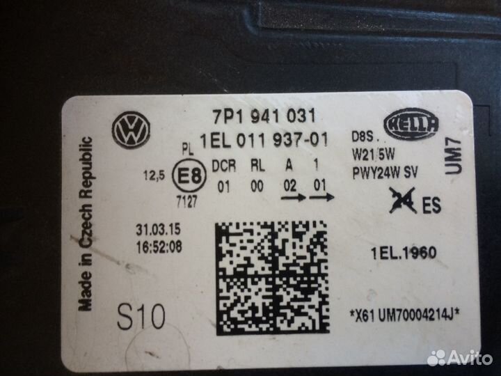 Фара передняя левая Фольксваген Туарег NF 2015-18