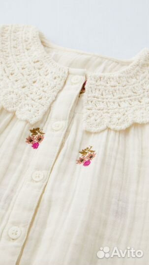 Новая блуза с воротником Zara kids, 80