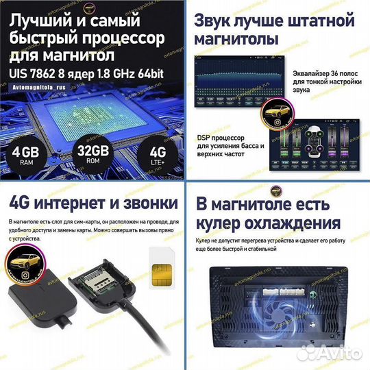 Магнитола Hyundai Matrix 01-10г 4/32GB