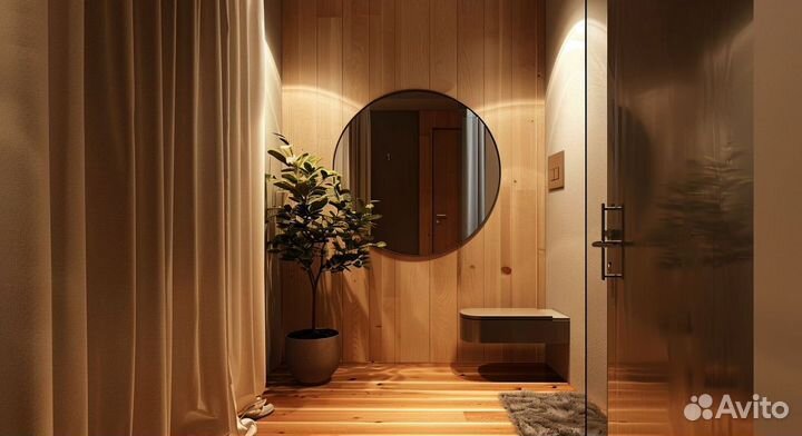 Зеркало полукруглое