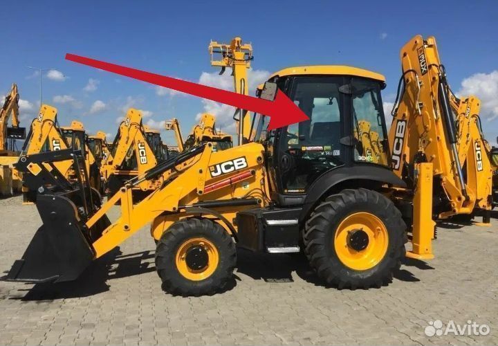 Стекло лобовое на экскаватор погрузчик Jcb 3 cx