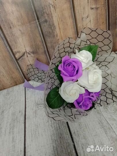 Букет из мыльных цветов