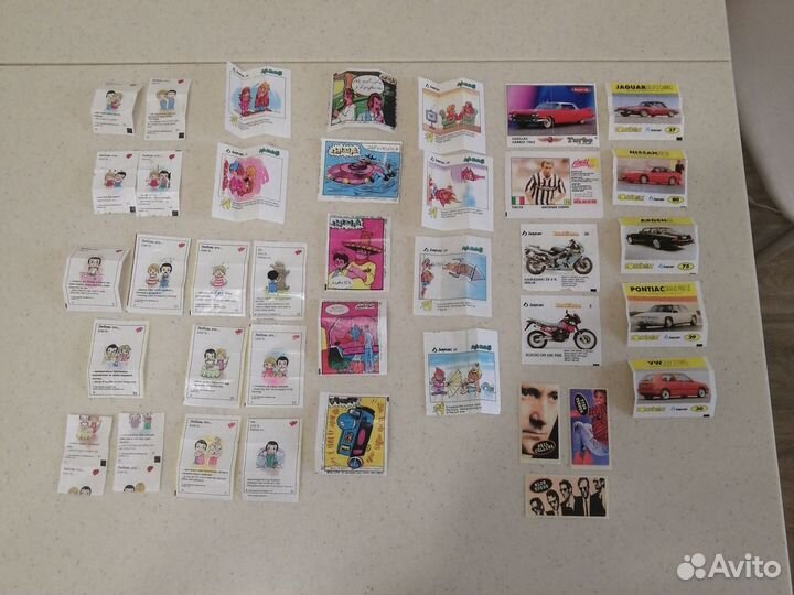 Вкладыши от жвачек