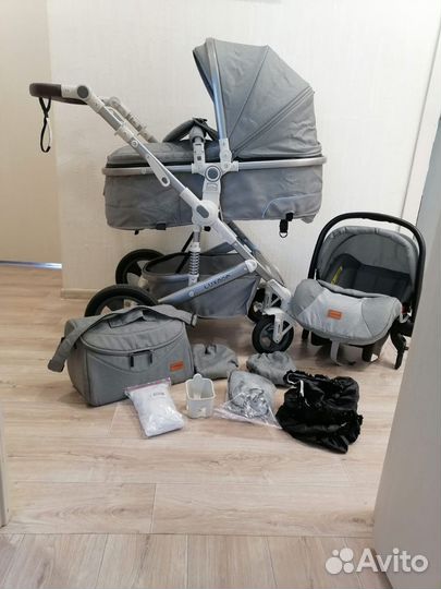 Коляска 3в1 Luxmom(как с магазина)