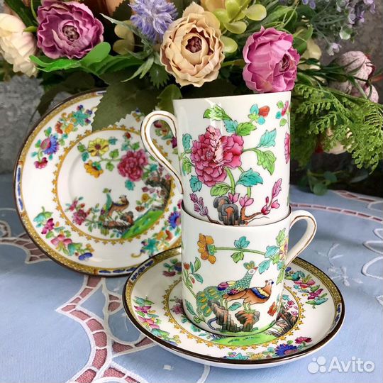Антикварные кофейные пары Spode Англ