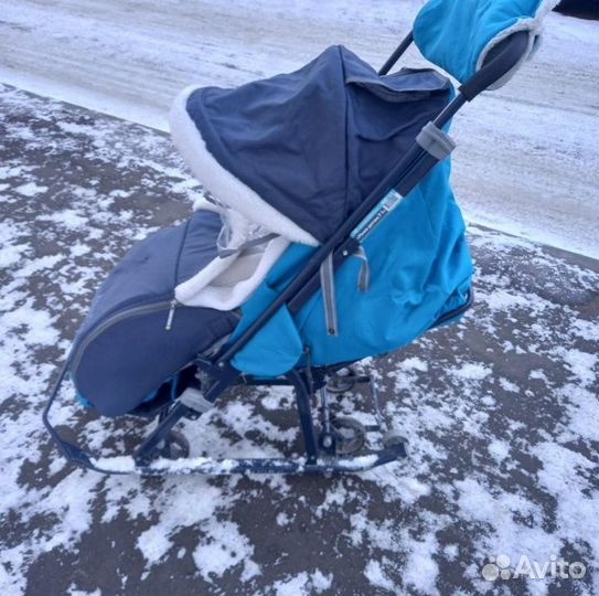 Детские санки коляска ника