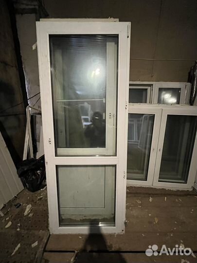 Двери баконные пвх бу 2050*750