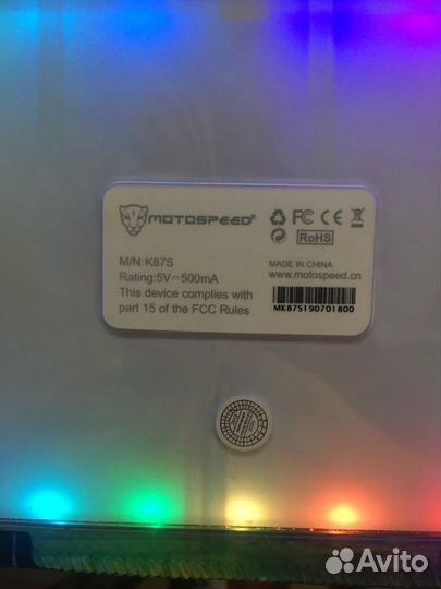Игровая клавиатура Motospeed K87S