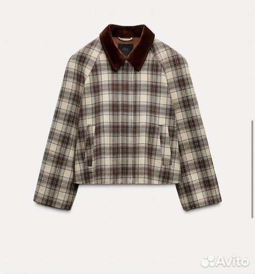 Жакет в клетку Zara теплый