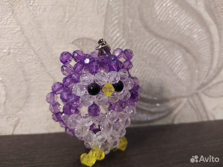 Фигурки из бусин, выс. 8 -9см. Кошка+ мышка+ схемы