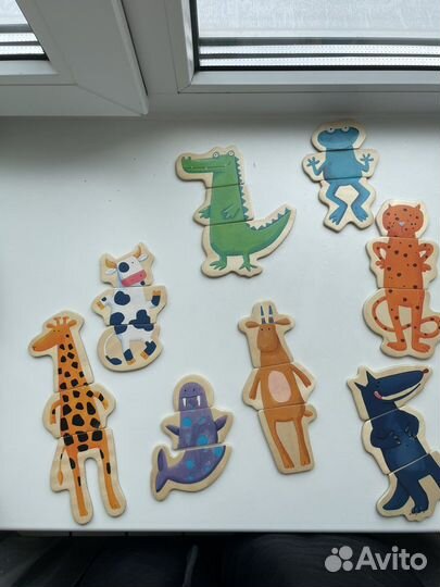 Djeco деревянные магнитные пазлы