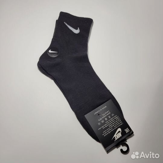 Мужские носки nike, чёрные, размер 41-47