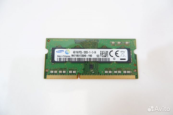 Оперативная память samsung 4gb ddr3l-1600 sodimm