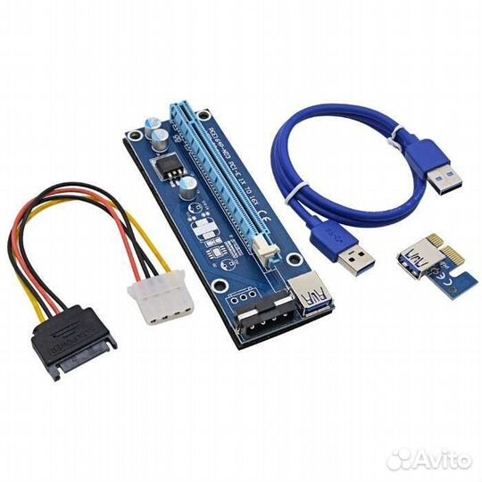 Райзер PCI-Express 1x - 16x riser pci-e