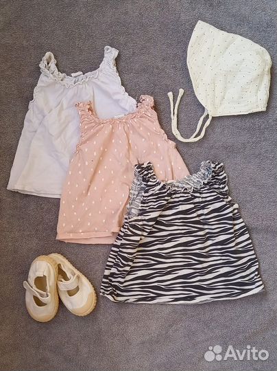 Комплект вещей для девочки размер 80 h&m