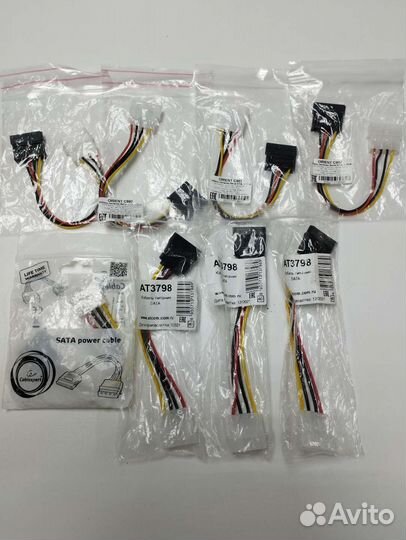 Кабели/Переходники SATA, molex, 6-8pin Новые