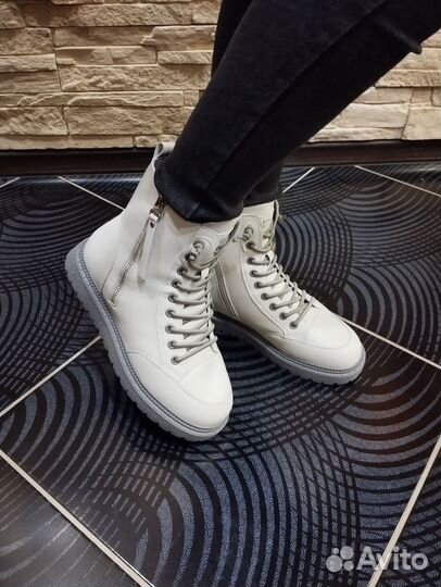 Ботинки зимние женские новые кожаные