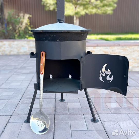 Казан + печь (с трубой) + шумовка в подарок