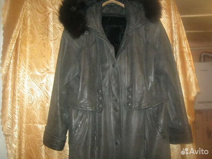 Кожаное пальто