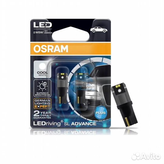 Светодиодная лампа Osram T10 W5W 6000k