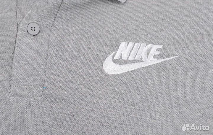 Рубашка поло nike серая