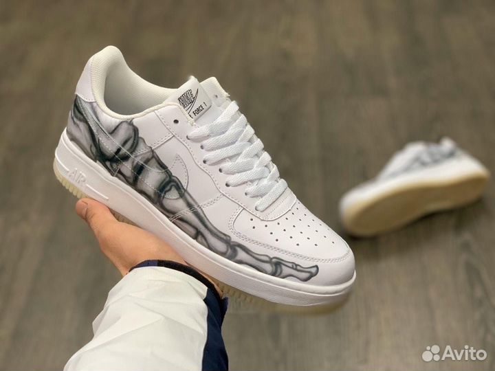 Кроссовки Nike Air Force 1 Skeleton White (36-45)