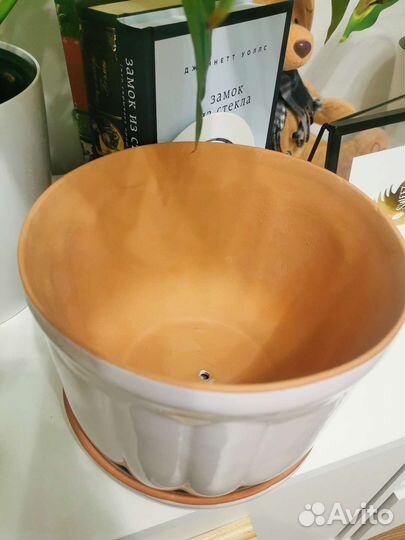 Новый Горшок/кашпо для цветов керамический 1.8л