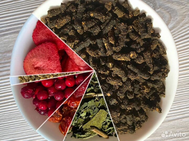 Иван-чай 250 г: ягоды,смородина,шиповник и имбирь