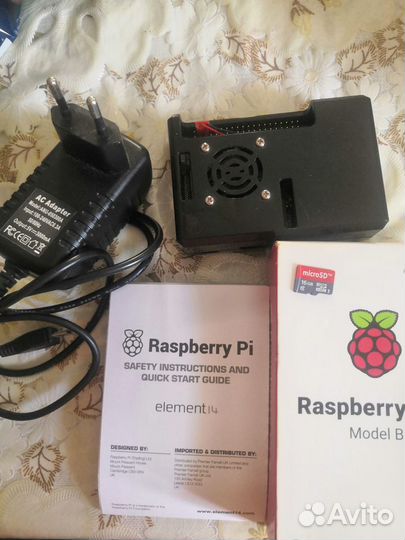 Raspberry pi 3 model b + sd card 16 gb + бп+корпус