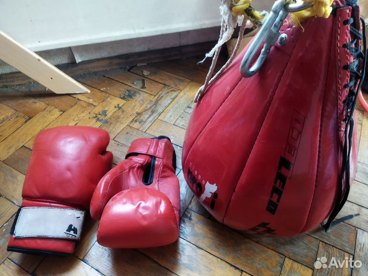 Боксерская груша детская с перчатками бу