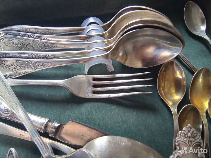 Набор столовых приборов мельхиор СССР