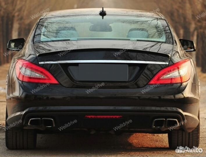 Спойлер Mercedes CLS C218 coupe черный глянец