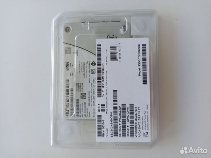 Ssd intel 960gb d3-s4510